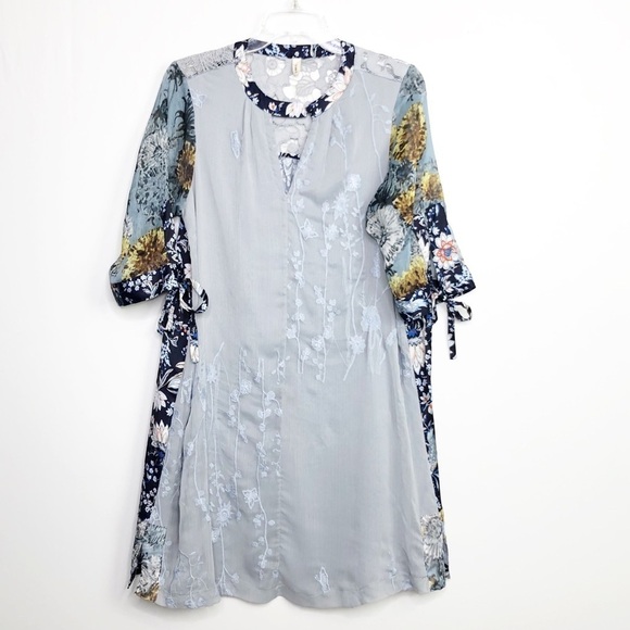 ANTHROPOLOGIE Tiny mixed fabric patterns embroidered BoHo dress - Picture 12 of 12